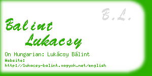 balint lukacsy business card